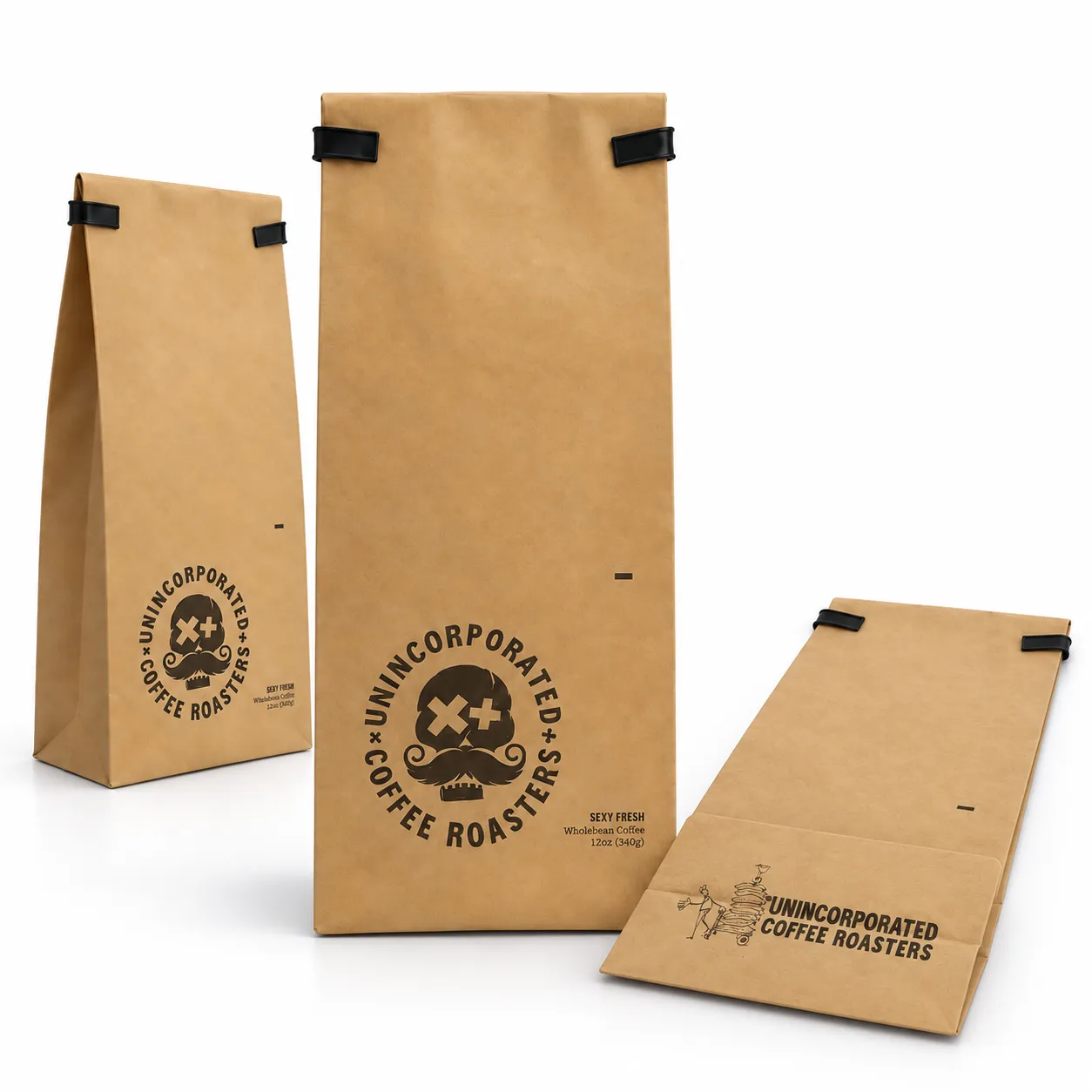 Custom Kraft Block Bottom Bags with Tin Tie 12oz-min