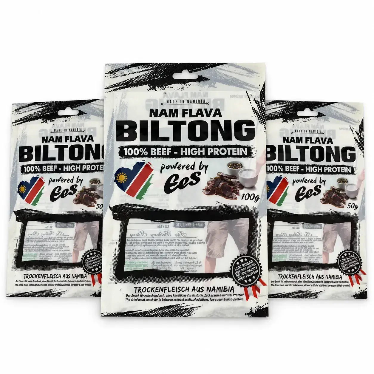 Custom Beef Jerky Packaging Bags with Clear Window