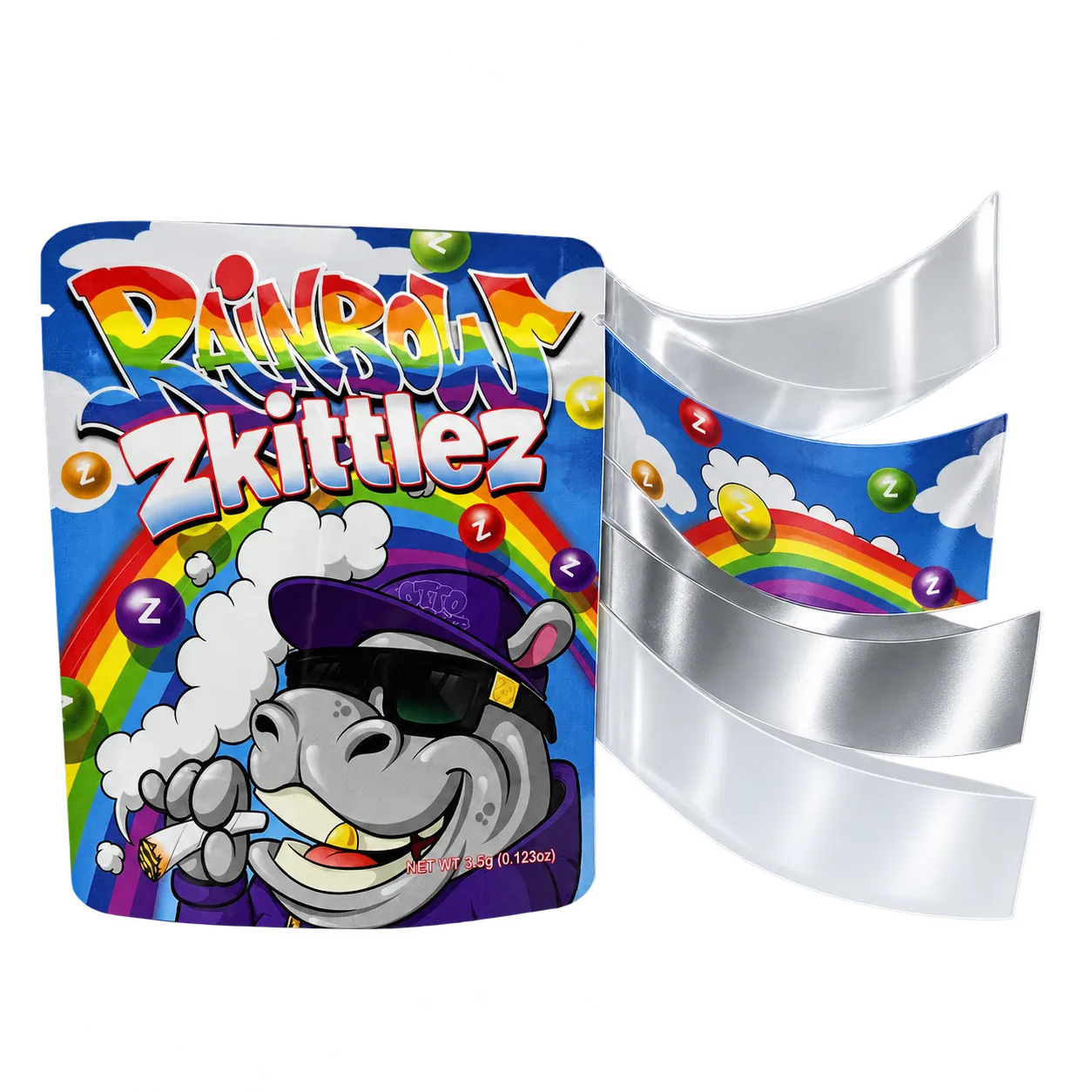 Custom flat pouch with multi-layer barrier structure