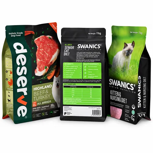 Custom High-Barrier Pet Food Stand-Up Pouches