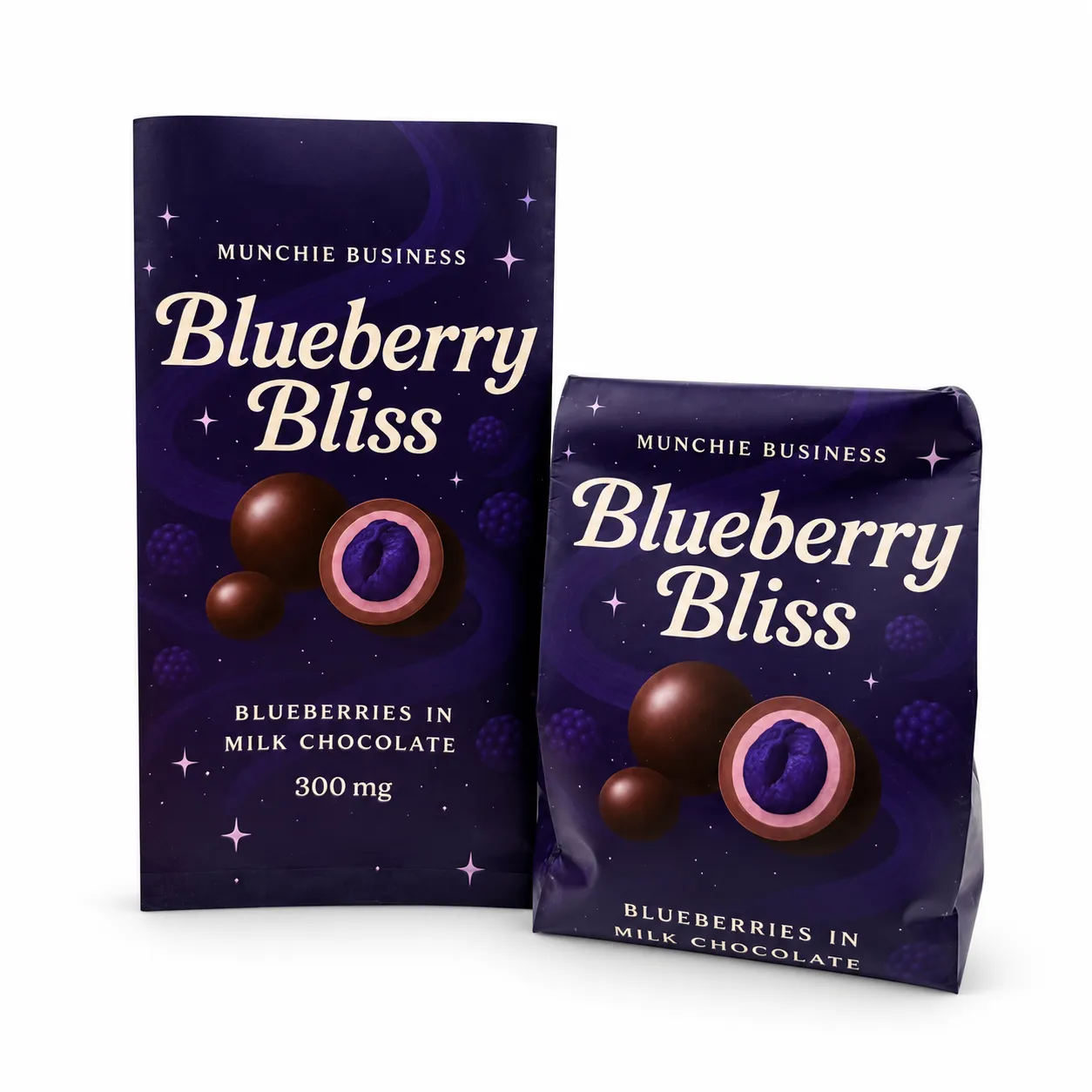 Custom Printed Chocolate Packaging Gusset Pouch