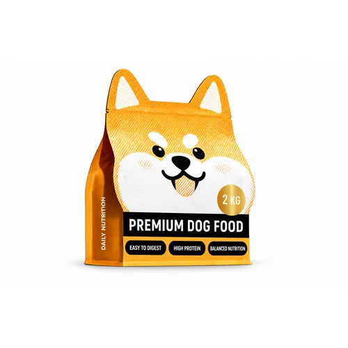 Custom Shaped Dog Food Flat-Bottom Pouch