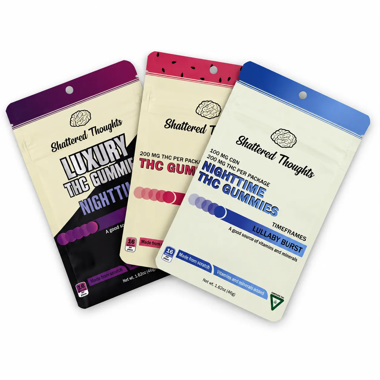 Custom Soft-Touch Flat Packaging Pouches
