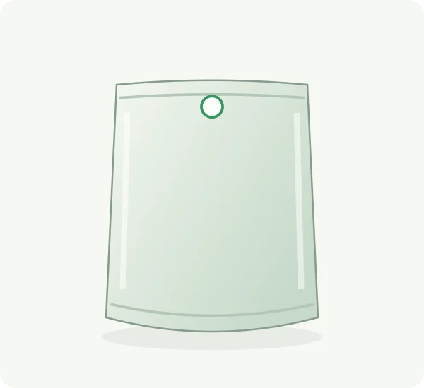 Round Hang Hole on a flexible pouch