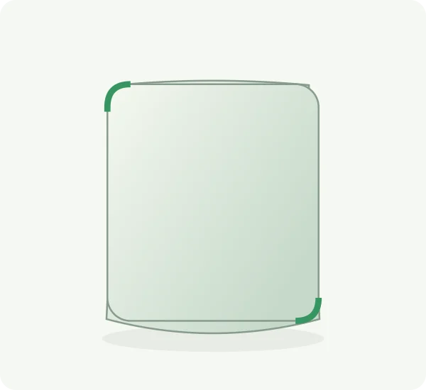 Rounded Corners on a flexible pouch