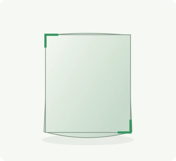 Square Corners on a flexible pouch